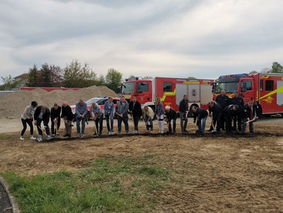 Groundbreaking ceremony for new fire station with DRK station Baltmannsweiler  Groundbreaking ceremony for new fire station with DRK station Baltmannsweiler